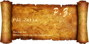 Pál Zella névjegykártya